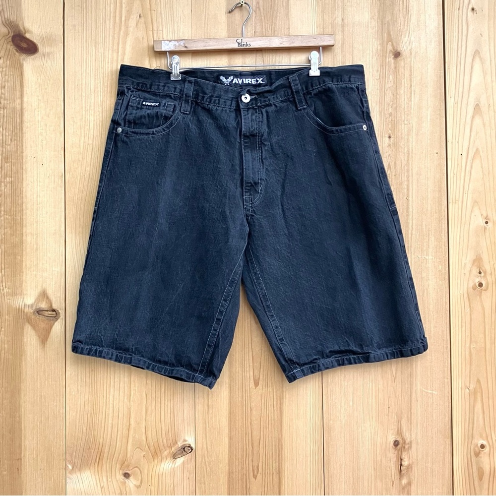 Avirex Vintage Men’s Black Shorts Sz 46